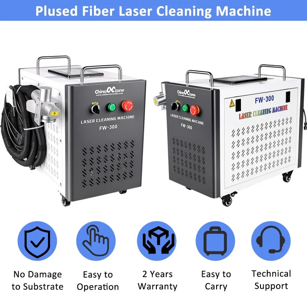 Scotle EU Warehouse 300W Air-cooled JPT 2mj 5mj 15mj Pulsed Laser Cleaning Machine Cleaner for Metal Wood Clean Oil/Paint Remove