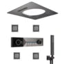 LED Full Body Smart Ceiling 4 Ways Function Digital Thermostatic Rainfall Waterfall Shower Jets System Set with Body Jets