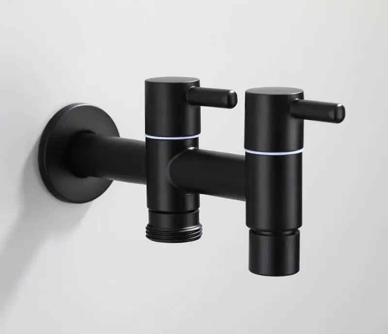 Washing machine faucet Bidet Faucet Stainless Steel Bathroom faucet tap Single Cold garden Faucet Black outdoor mixer Small Tap
