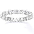 Fashion Simple Jewelry S925 Sterling Silver 18k Rose Gold Plated Round Brilliant Cut Zircon Finger Eternity Rings