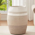 OIAHOMY Laundry Hamper Woven Cotton Rope Large Clothes Hamper 25.6" Height Tall Laundry Basket