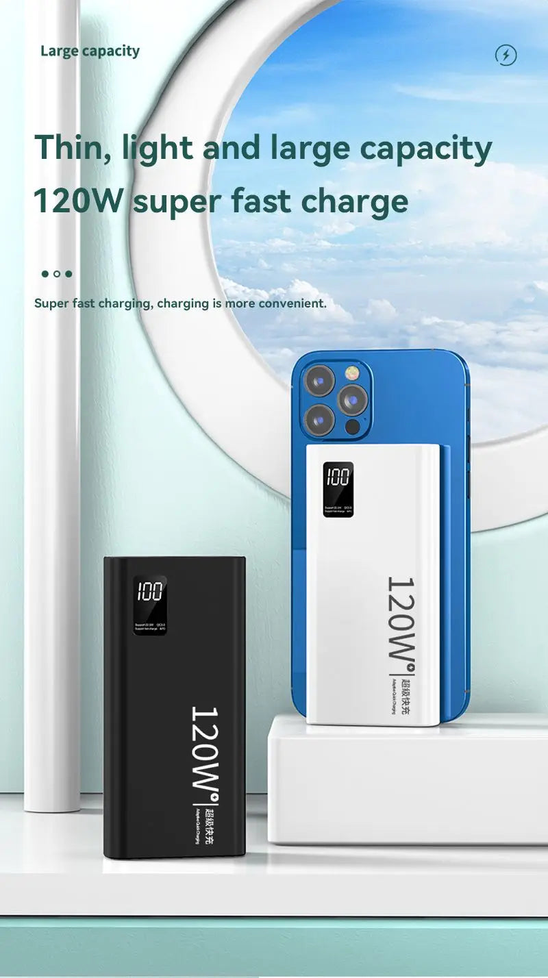 25W Super Fast Charging 30000 MAh Power Bank with 100% Sufficient Capacity for Mobile Power Supply for Various Mobile Phones