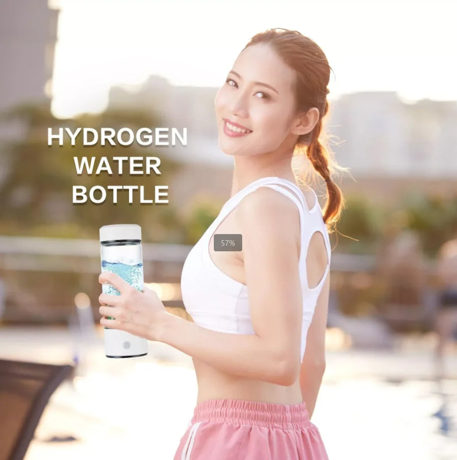 2025 New Arrivals White 400ml Hydrogen Water Bottle High Hydrogen Concentration Generator