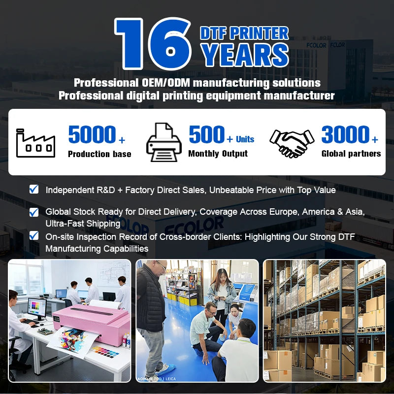FREE SHIPPING USA A3 DTF Printer 13 Inch Roll to Roll T-shirt Printing Machine Direct to Film for Small Business