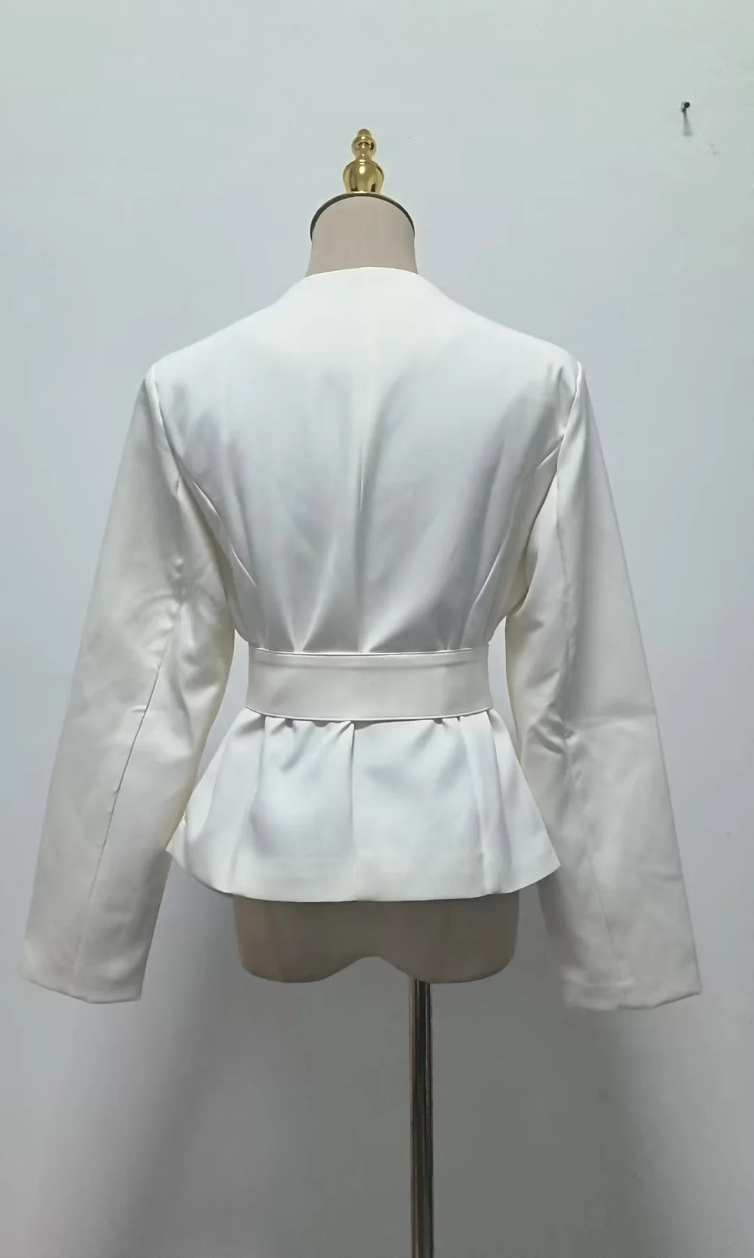 AIMEISI Fashion Simple Solid Ribbon Elegant Women's Suits & Blazers Casual Long-sleeved Women's Jackets Women's Blazers