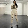 Oem Autumn Solid Long Sleeve O-neck Casual Knit Holes Long Sleeve Jumpsuit Streetwear Casual Women's Ripped Jumpsuit