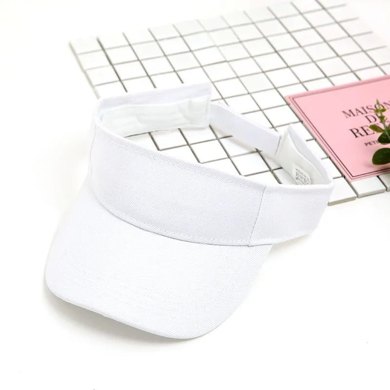 Tennis Visor Cap Solid Empty Top Cotton Men's Caps Visors for Women Baseball Hats Outdoor Sports Gorro Con Visera Dropshipping