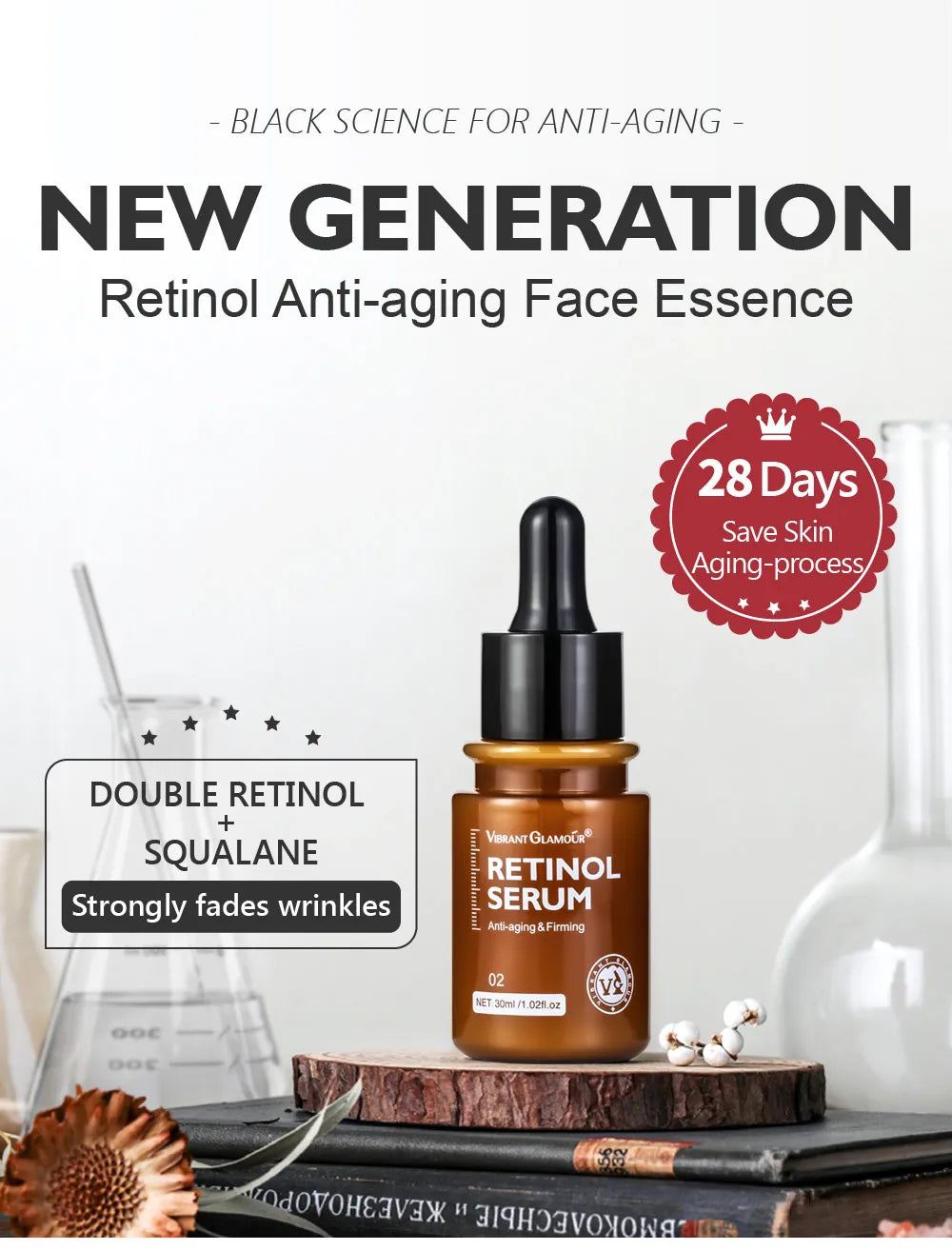 VIBRANT GLAMOUR Retinol  Face Serum Moisturizing 30ML