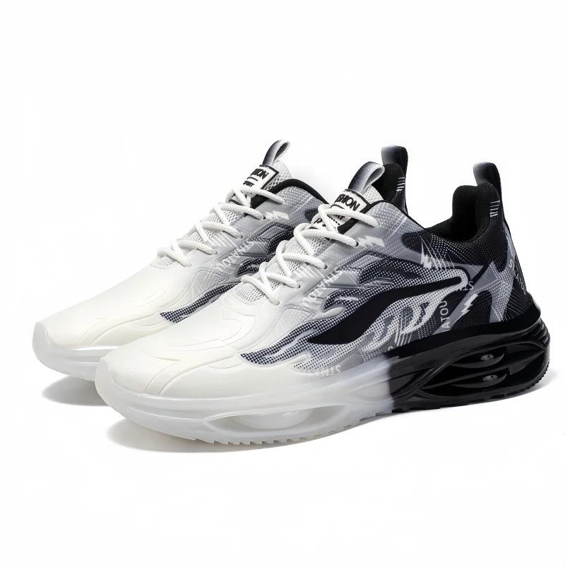 Men's Spring Autumn Casual Running Shoes Breathable Soft Mesh Thick Sole EVA Insole Dad Shoe Walking Style