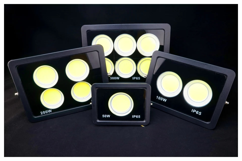 LED COB Floodlight 300W 200W 100W 50W Flood Light Outdoor Lighting 220V Spotlight IP65 Modern Waterproof Outdoor Led Garden Lamp