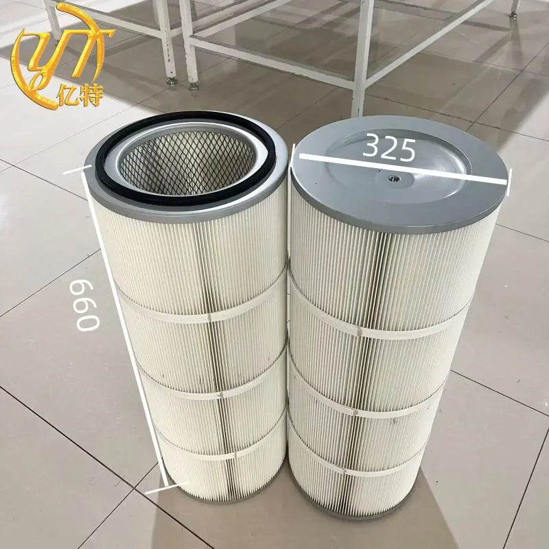 High-Efficiency Anti-Static Pleated Air Filter Cartridge Dust Collector Industrial Dust Removal Made Polyester Fiber Air Filter