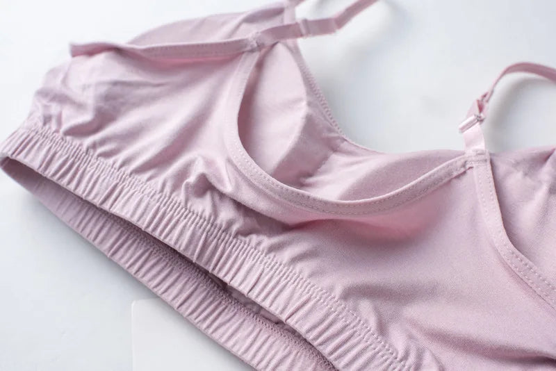 Spring/Summer Ladies Pajamas Sling + Shorts Modal With Chest Pad Solid Color Homewear Set Pajamas Sleepwear Lingerie