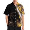 Hot Sale Summer Men Short Sleeve Shirt Tribal Print Plus Size Men Polynesian Shirts Island Casual Shirt