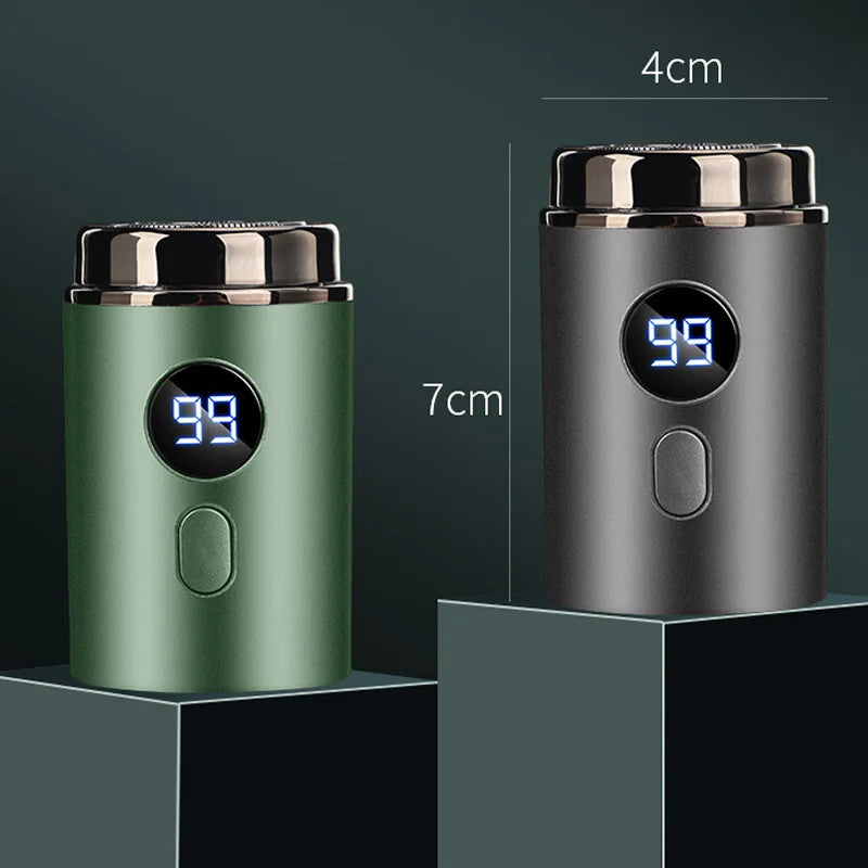 Mini Portable Electric Razor USB Rechargeable Digital Display Men Razor Sleek Design Travel Essential Facial Shaving Razor