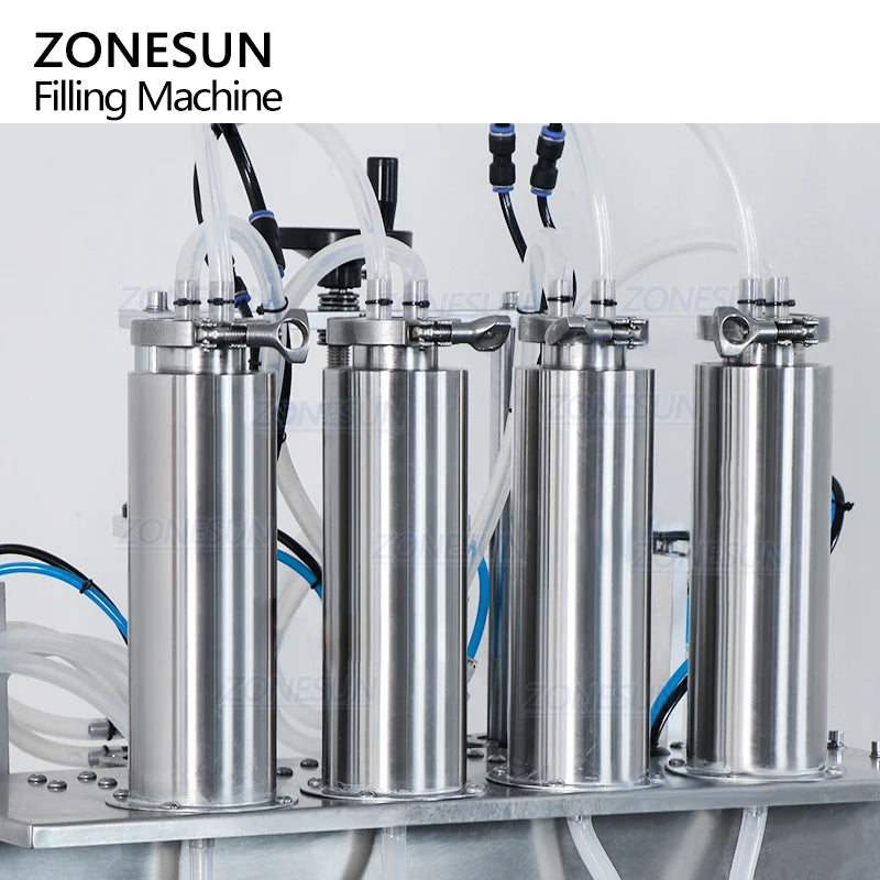 ZONESUN ZS-YTZL500 Semi Automatic Desktop 4 Heads Cosmetic Liquid Vacuum Perfume Filling Machine