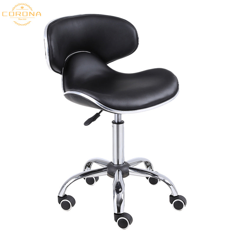 Modern Pink White Gold Beauty Salon Salon Stool Rotating Pedicure Stool