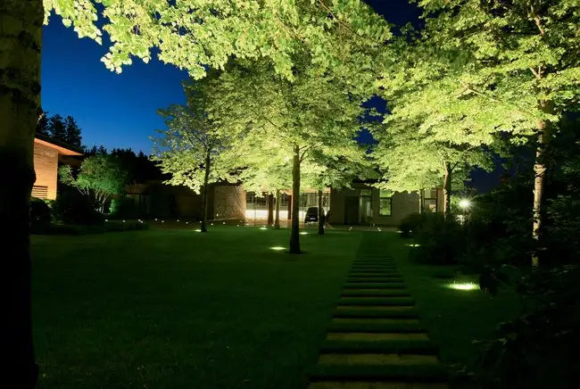 QACA LED Inground Lamps,5/10/15/30W Outdoor Landscape Lighting,Waterproof Aluminum Garden Yard Spotlight  AC/DC12V RGB/WW/CW
