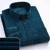 Plus Size 6xl Autumn/winter Warm Quality 100%cotton Corduroy Long Sleeved Button Collar Smart Casual Shirts for Men Comfortable