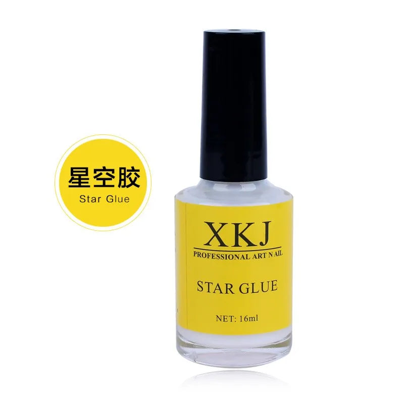 16 ml Star Glue Professional Stickers Tips Nail Glue Foil Transfer Gel Nail Art Adhesive Gel Nail Polish Nail Glue Extra Strong