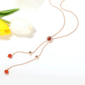Manufacturer Adjustable Red Agate Long Tassel Sweater Chain Earrings Women's Classic Exquisite Jewelry