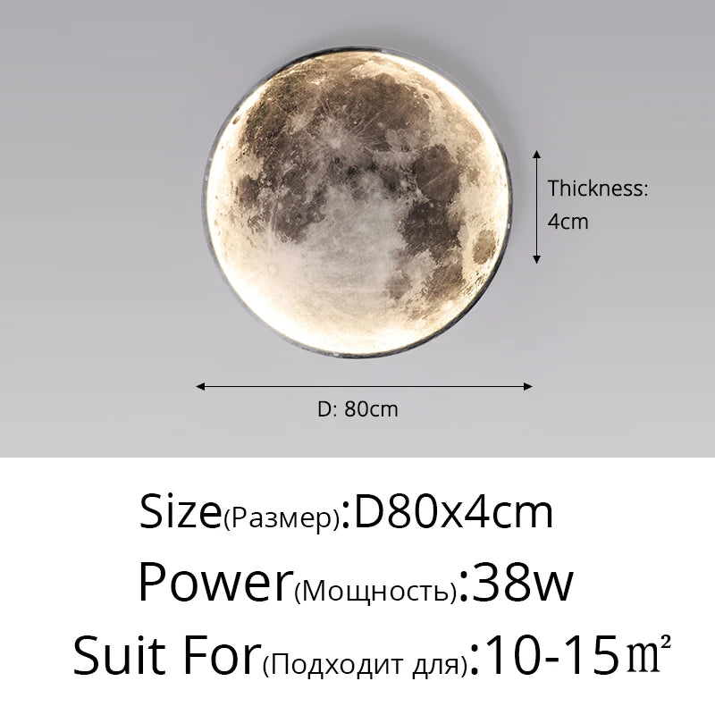 Modern LED Wall Lamp Moon Indoor Lighting For Bedroom Living Hall Room HOME Decoration Fixture Lights