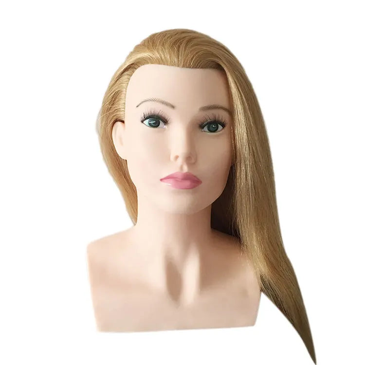 Hair Training Head 100% Human Hair Training Doll Head Asian Mannequin HeadFemale Human Hair