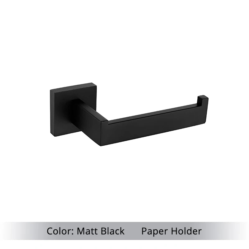 Bathroom Accessories Set Hardware Decor Toilet Roll Paper Holder Hanger Hook Towel Bar Brushed Gold Wall Stainless Steel Shelf