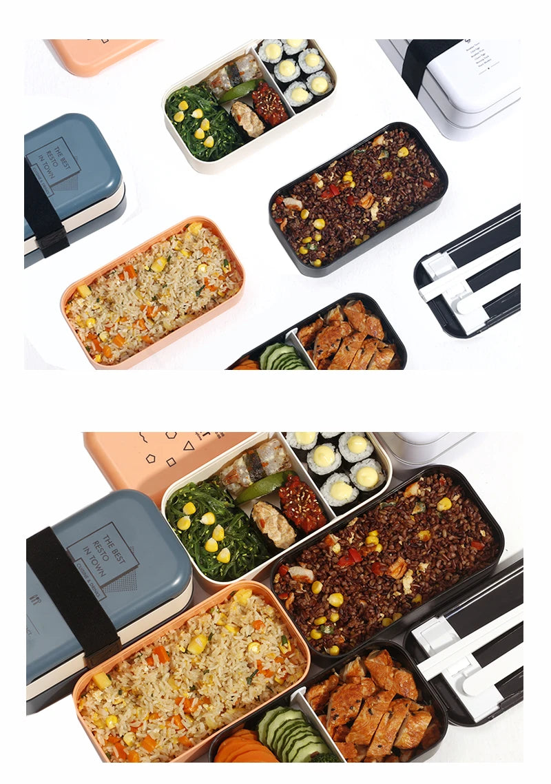 Lunch Box Eco Friendly Food Container Bento Microwave Heated Lunch Box for Kids Health Food Box Lunchbox Meal Prep Containers