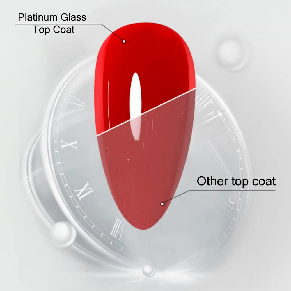 KODIES GEL 1L Platinum Glass Top Coat No Wipe UV Gel Polish Salon Quality Super Shine Gel Finish 1KG Big Bottle Nails Supplies