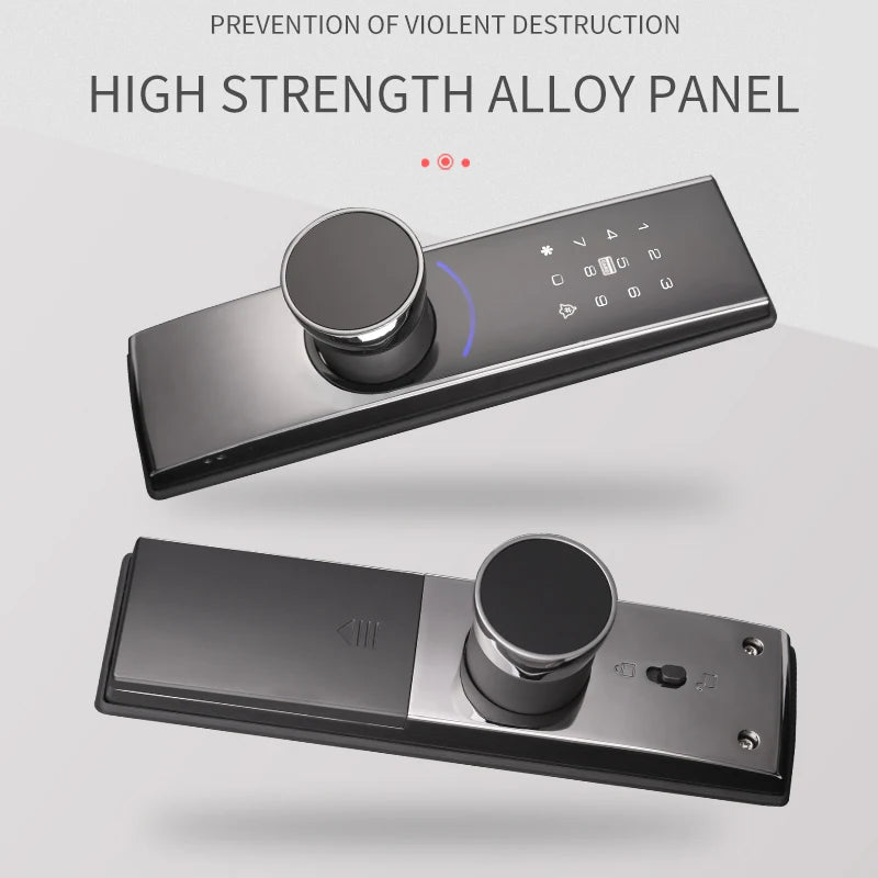 Fingerprint Digital Password  Wood Lock Mobile Phone APP Function  Wifi Storage Smart Door Lock