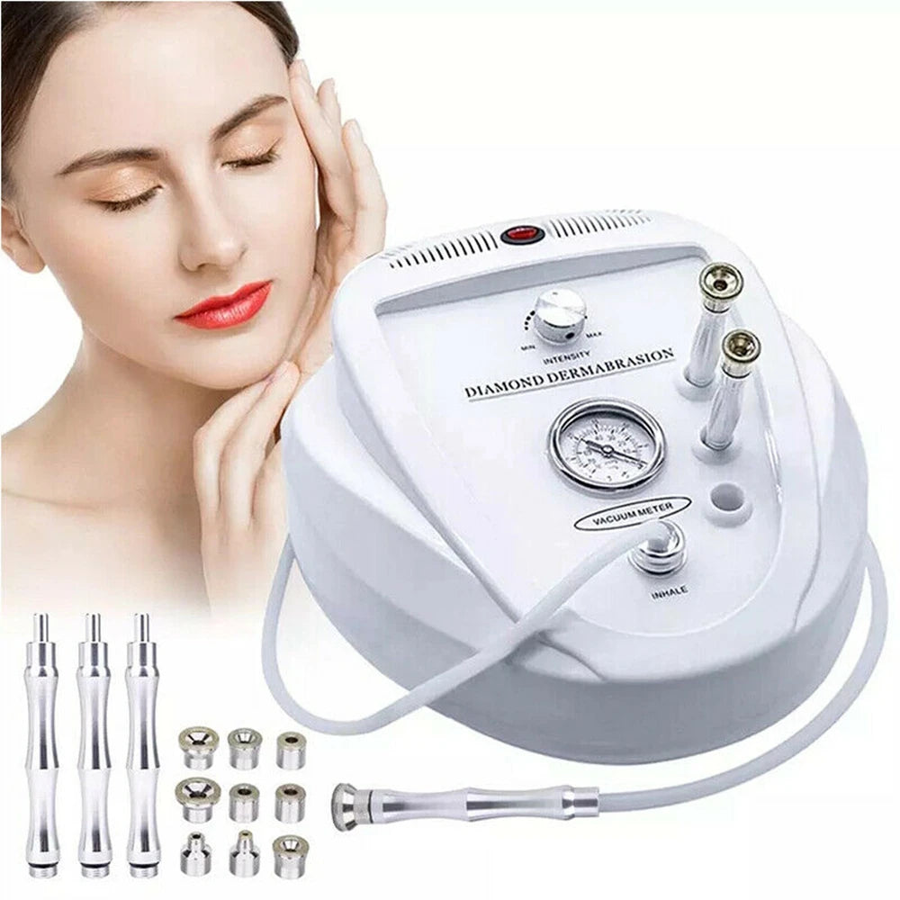Portable Microdermabrasion Machine Diamond Tips Vacuum Suction Device Facial Skin Peeling Blackheads Removal