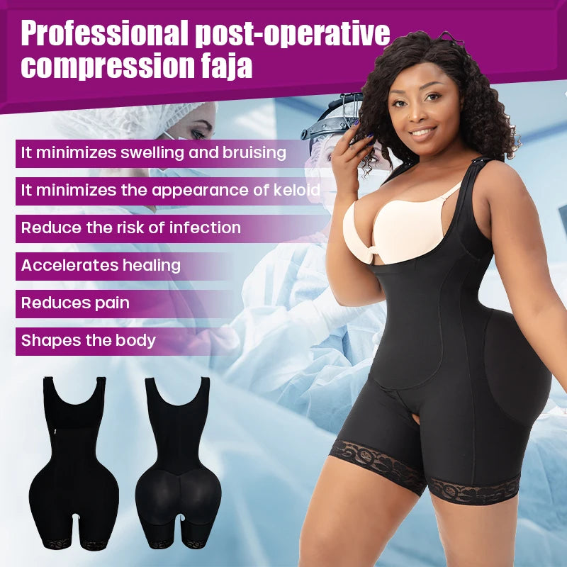High Compression Stage 2 Tummy Tuck Girdles Post Surgery Tummy Control Faja Colombiana Shapewear for Women