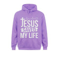 Jesus Saved My Life Christian Religion Quote Meme Premium Hooded Pullover Classic Fall Men Hoodies Customized Sportswears Brand