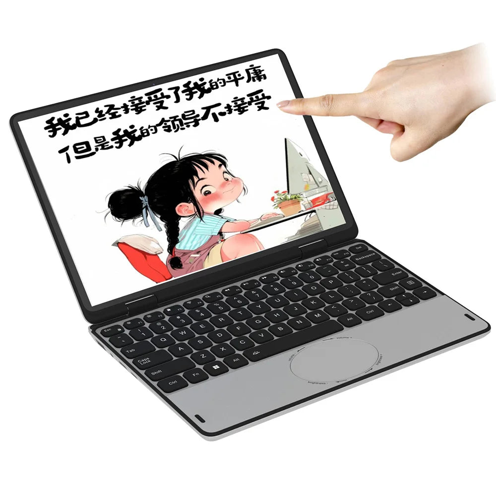 Factory Wholesale 11 Inch N100 Quad Core Touch Screen Notebook Rotating 360 Yoga Ultrabook for Home Education Business Laptops