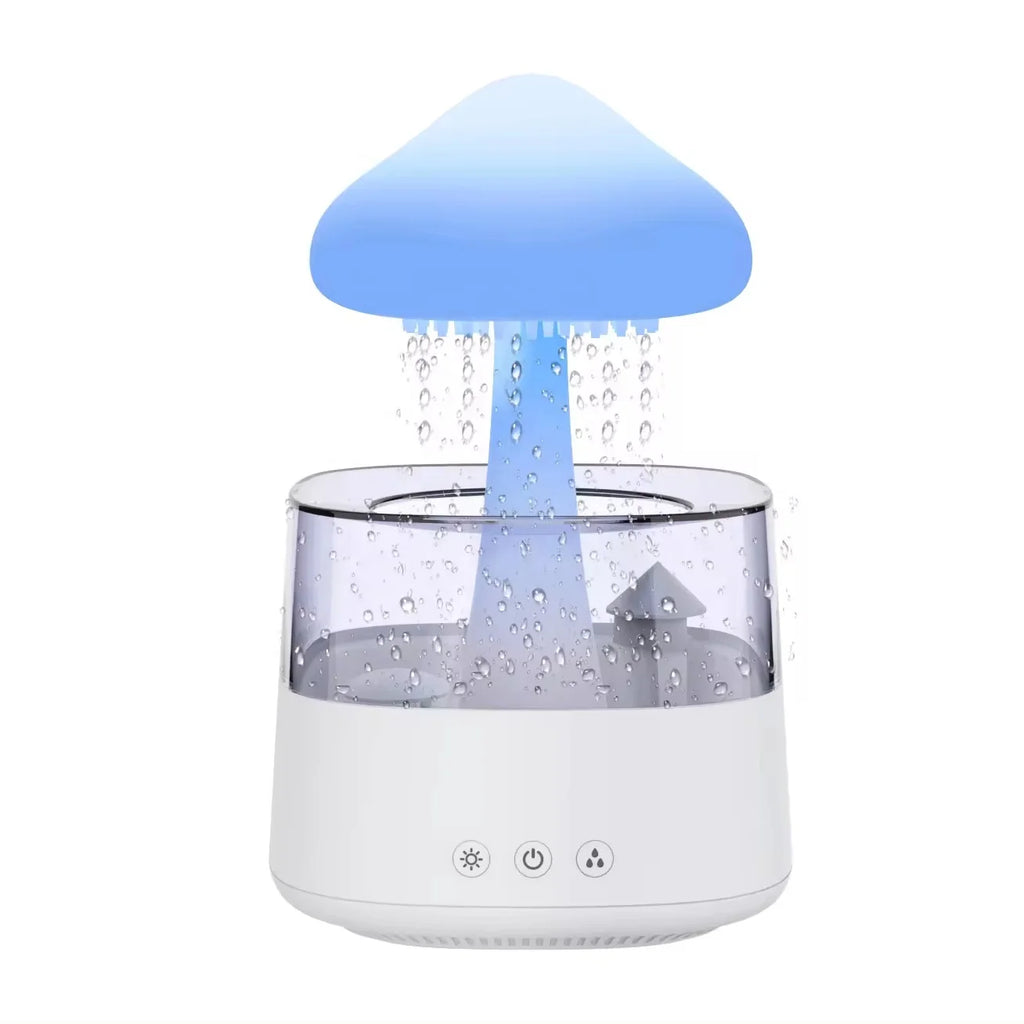 Household USB Table Mushroom Rain Cloud Diffuser Cool Mist Water Spray Nebulizer LED Night Light Lamp air Humidifiier for Home