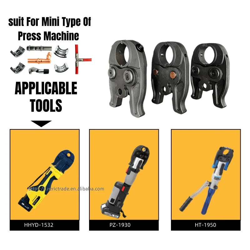 Mini HVAC Rechargeable Hydraulic Pro Press Machine HHYD-1532 Steel 1/2-3/4\" 1\"Jaws Copper Pipe Crimping Tool 220v Power Source