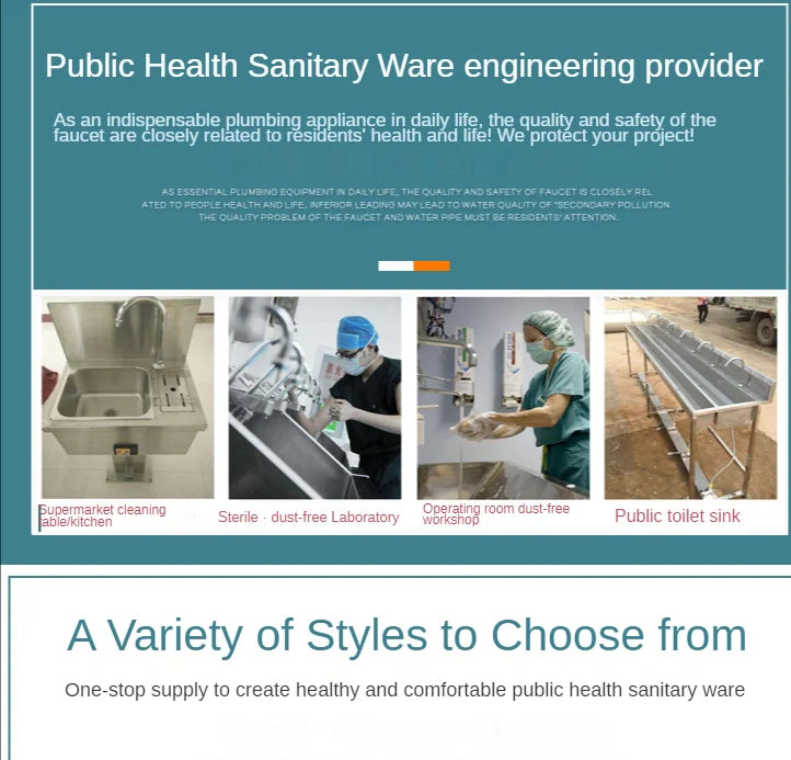 Foot-operated Faucet Brass Hospital Laboratory Food Factory Basin Foot Valve Single Cold Foot Faucet  Kichen  Water Faucet