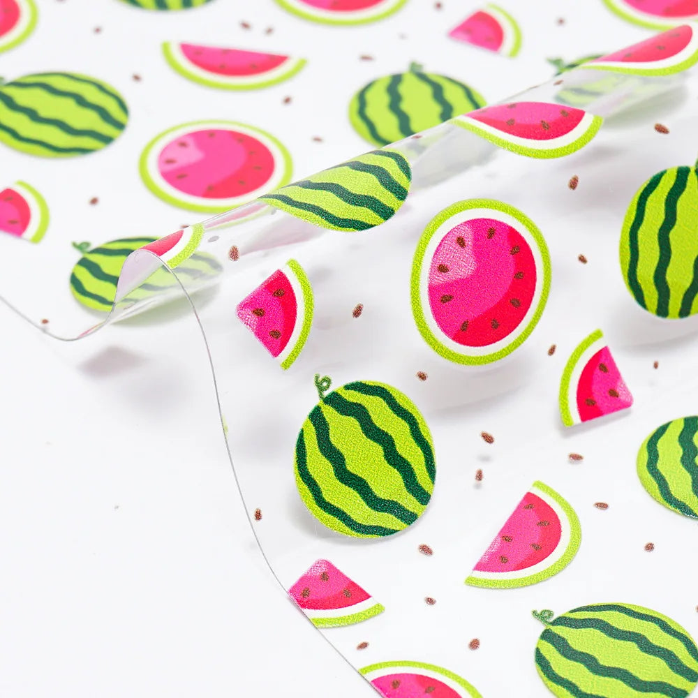 30*120CM PVC Transparent Artificial Printed Leather Digital Printing Faux Leather Waterproof Sofa Garment Gloves Home Textiles