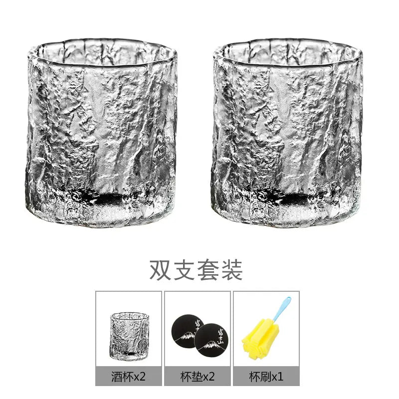 Whiskey Glasses 8oz Old Fashioned Cups Cocktail Rocks Glasses with Coasters and Luxury Box Crystal Tumblers for Scotch, Bourb