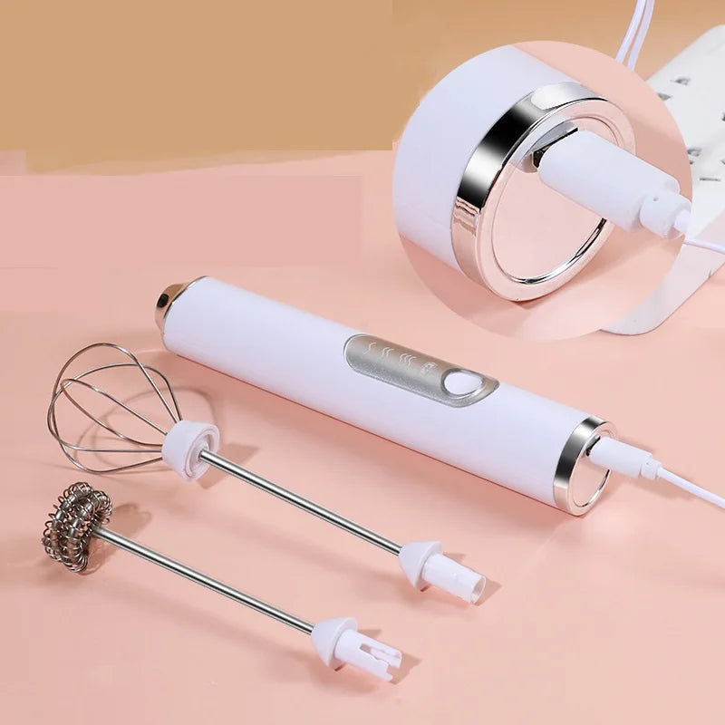 Drop Shipping Electric Mini Milk Frother Handheld Coffee Battery Stainless Steel Machine Egg Beater Blender Mixer Multi Whisk