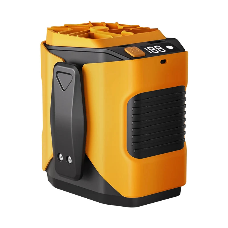 Portable 5000mAh LED Display Mini Waist Clip Fan Hotel & Household Use Battery Powered Cooling Neck Belt Fan