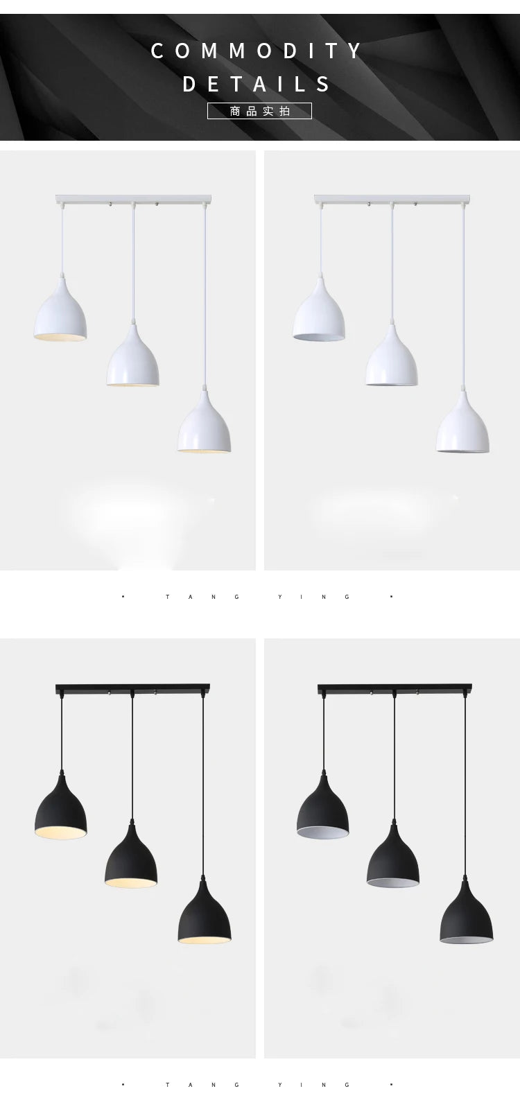 Modern Pendant Lamp  E27 Pendant Lights For Dinning Bedroom Restaurant Hanging Lamp Nordic Aluminum Lampshade LED Kitchen Light