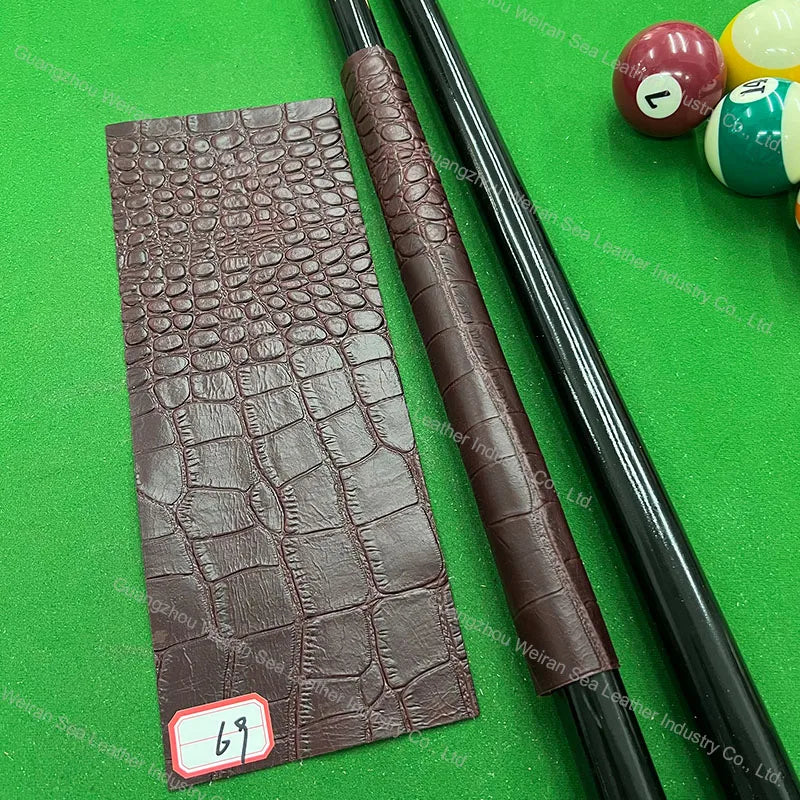 Genuine Cow Skin Pool Billiards Cue Grips Non-Slip Protective Sleeve Wrap with Different Print Pattern Genuine Leather Club Wrap
