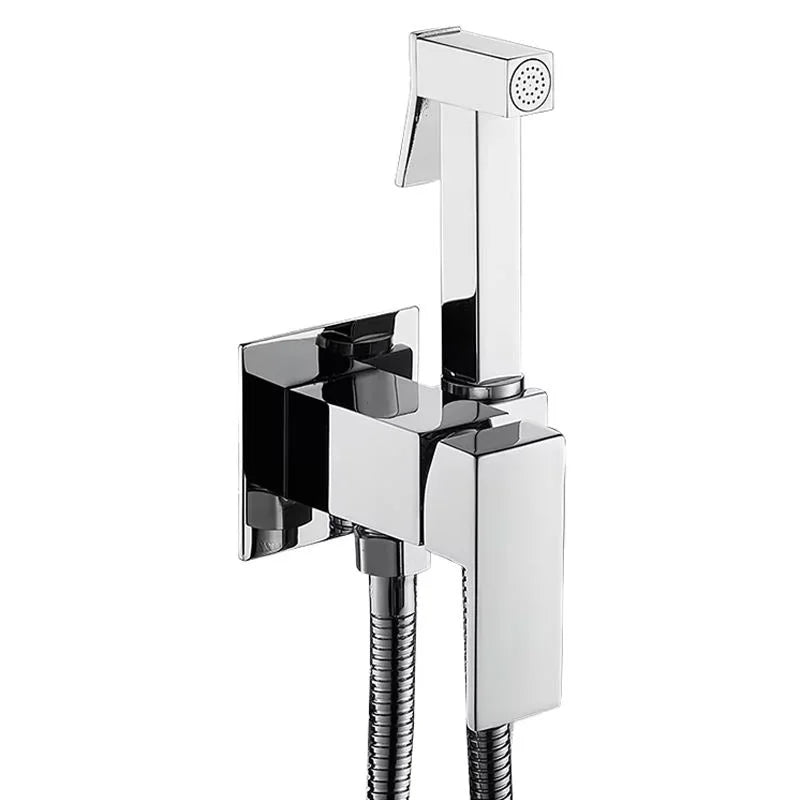 Toilet Bidet Attachment Wall Mounted Shower Tap Brass Cold Hot Water Mixer Crane Eco-Friendly Modern Easy Apartment Hotel