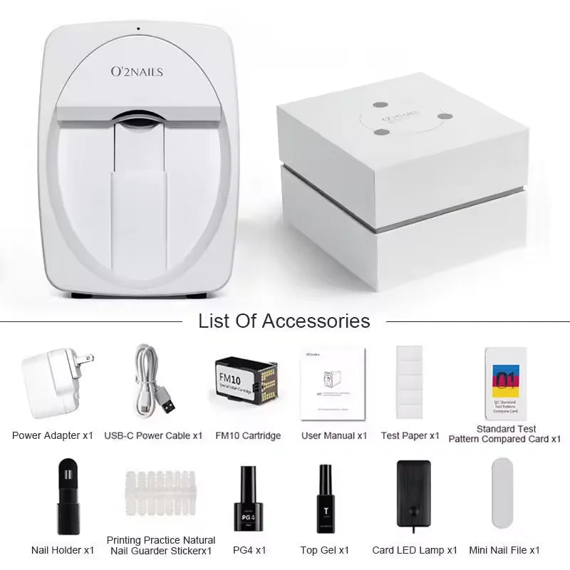 Professional Electric Small 3D Intelligent Nail Printing Machine O2 Automatic Smart Mobile Wifi DIY