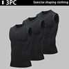 USA Warehouse 3 Pack Men's Sleeveless Shirts Dry Fit Athletic Base Layer Tank Top Sports Running Gym Workout Shirts Compression