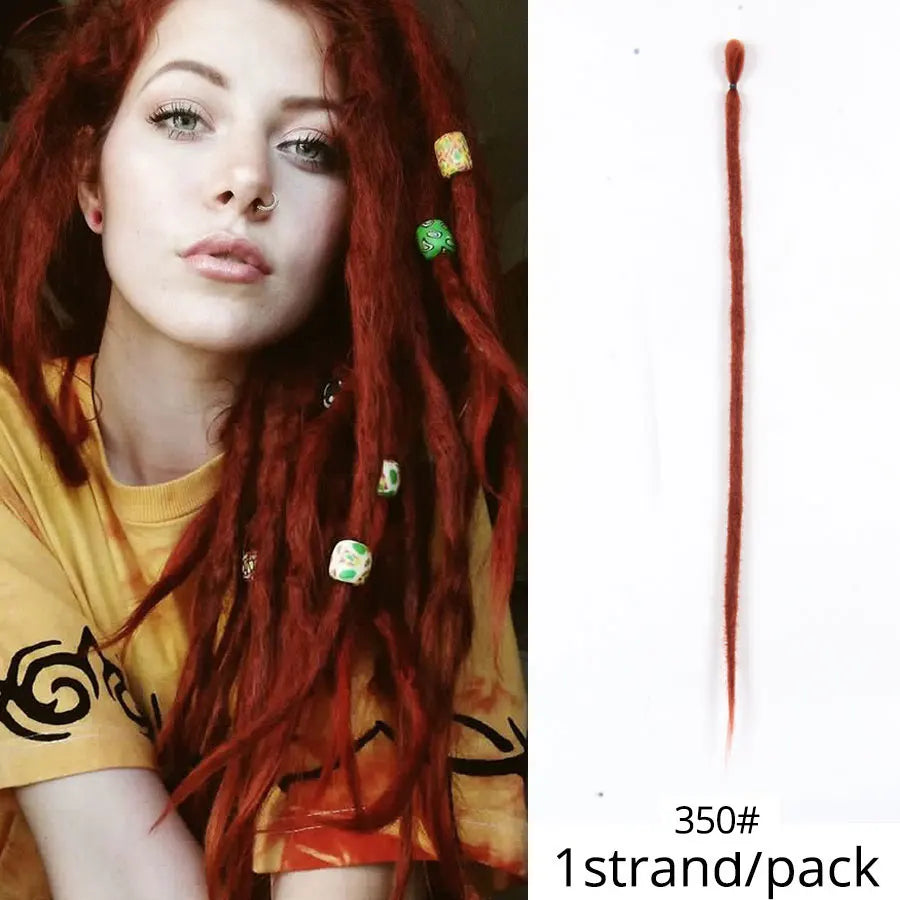 20"36Inch 5Strands Handmade Dreadlocks Extensions Ombre Synthetic Dreads Dreadlocks Twist Braiding Hair Reggae Dreads Braids 