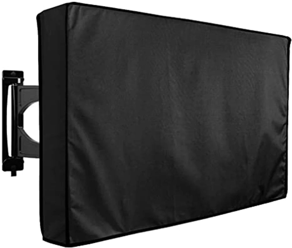 Off-White Premium Waterproof Outdoor TV Protective Cover, Weatherproof Outdoor TV Housing