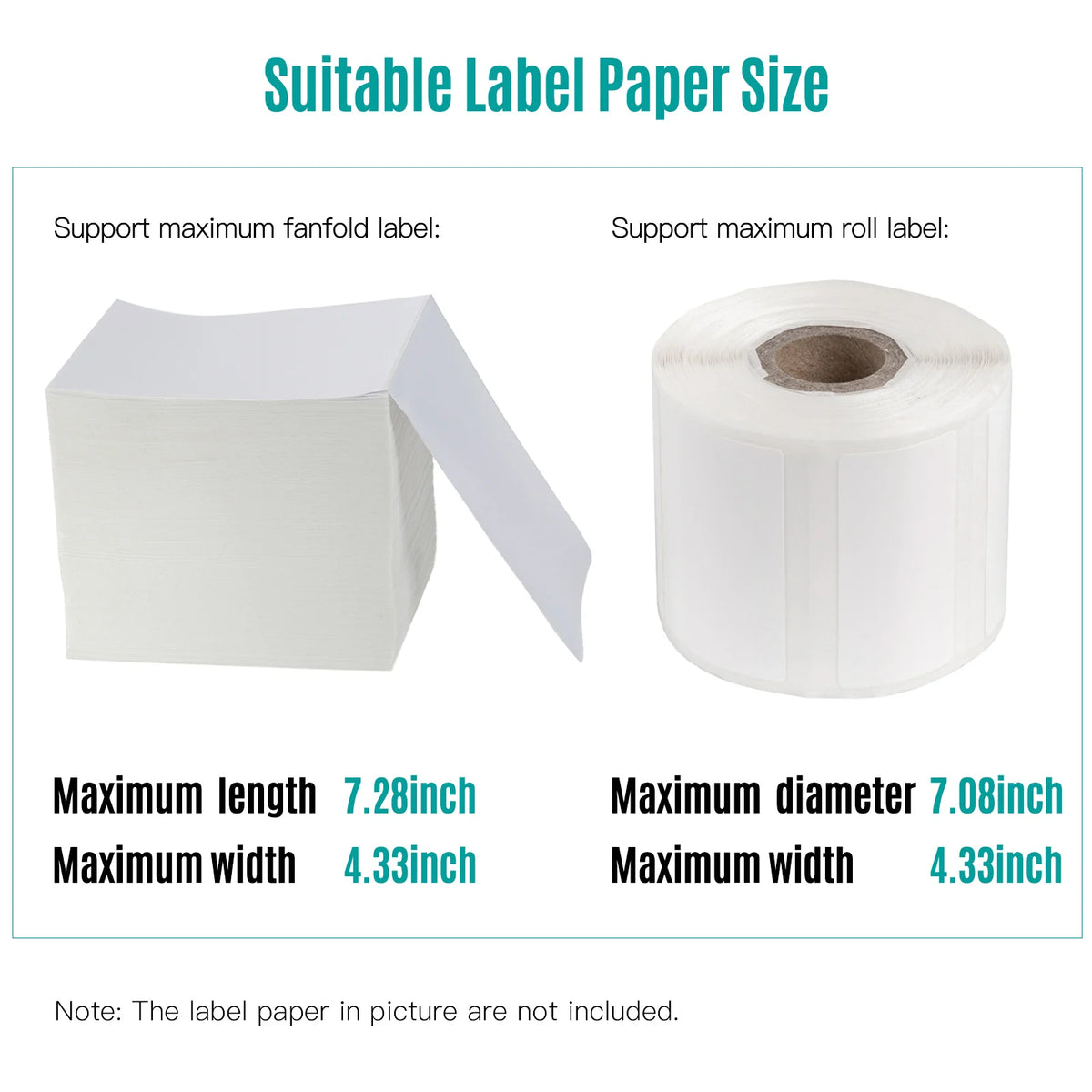 Label Holder for 4x6 Shipping Labels Printer Rolls and Fanfold Labels 2 in 1 Work for Desktop Themal Label Sticker