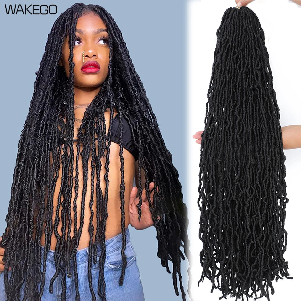 Top Faux Dreadlocks Extension 36 pulgadas Super Long New Faux Locks Crochet Braid Bouclé Pre Extended New Soft Locs Crochet Hair